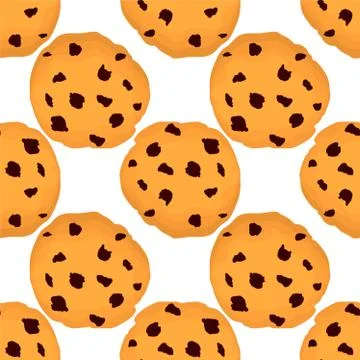 Illustration on theme big set identical biscuit, kit colorful pastry cookie Illustrazione stock