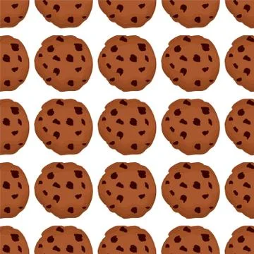 Illustration on theme big set identical biscuit, kit colorful pastry cookie 스톡 일러스트