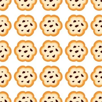Illustration on theme big set identical biscuit, kit colorful pastry cookie イラスト素材