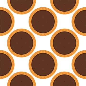 Illustration on theme big set identical biscuit, kit colorful pastry cookie 스톡 일러스트