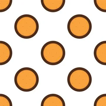 Illustration on theme big set identical biscuit, kit colorful pastry cookie Stock Illustration