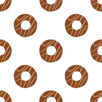 Illustration on theme big set identical biscuit, kit colorful pastry cookie Illustrazione stock