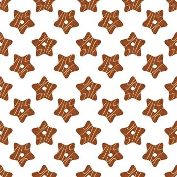 Illustration on theme big set identical biscuit, kit colorful pastry cookie Illustrazione stock