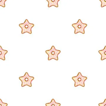 Illustration on theme big set identical biscuit, kit colorful pastry cookie 스톡 일러스트