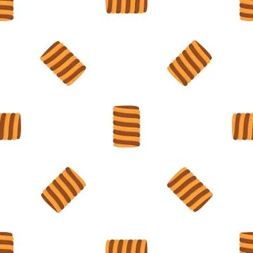 Illustration on theme big set identical biscuit, kit colorful pastry cookie Illustrazione stock
