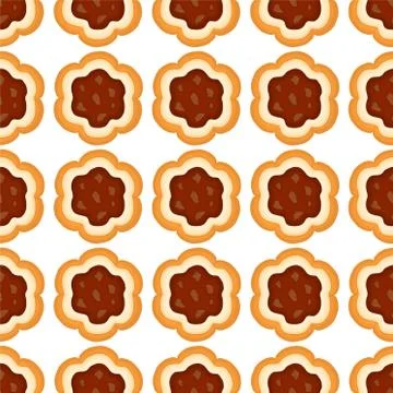Illustration on theme big set identical biscuit, kit colorful pastry cookie イラスト素材
