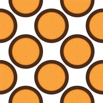 Illustration on theme big set identical biscuit, kit colorful pastry cookie 스톡 일러스트
