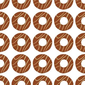 Illustration on theme big set identical biscuit, kit colorful pastry cookie Illustrazione stock