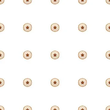 Illustration on theme big set identical biscuit, kit colorful pastry cookie Illustrazione stock