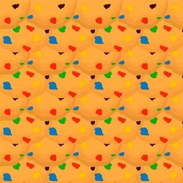 Illustration on theme big set identical biscuit, kit colorful pastry cookie イラスト素材