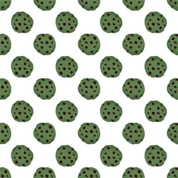 Illustration on theme big set identical biscuit, kit colorful pastry cookie Stock Illustration