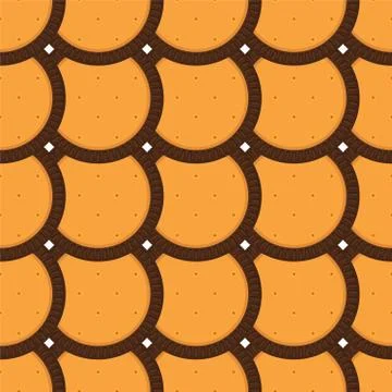 Illustration on theme big set identical biscuit, kit colorful pastry cookie イラスト素材