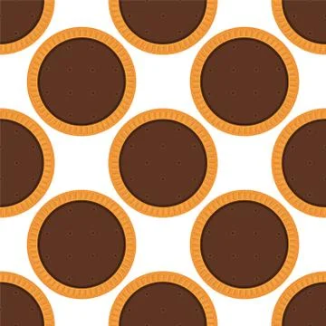 Illustration on theme big set identical biscuit, kit colorful pastry cookie Stockillustratie
