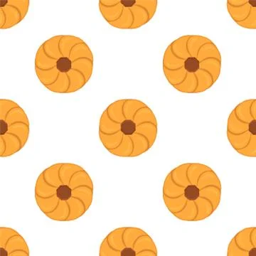 Illustration on theme big set identical biscuit, kit colorful pastry cookie イラスト素材