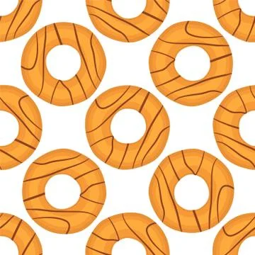 Illustration on theme big set identical biscuit, kit colorful pastry cookie Illustrazione stock
