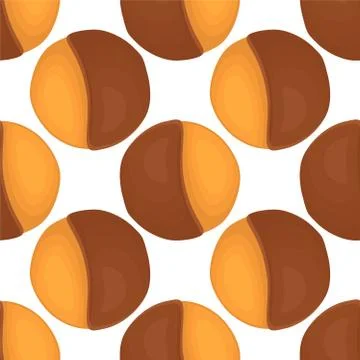 Illustration on theme big set identical biscuit, kit colorful pastry cookie Illustrazione stock