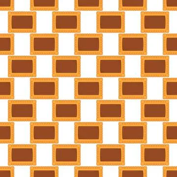 Illustration on theme big set identical biscuit, kit colorful pastry cookie Illustrazione stock