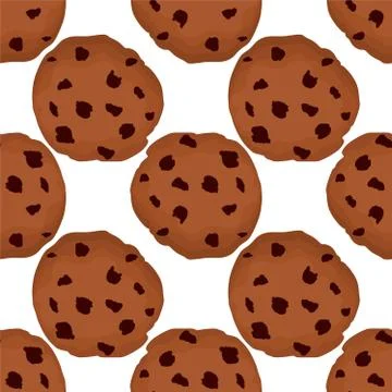 Illustration on theme big set identical biscuit, kit colorful pastry cookie Illustrazione stock