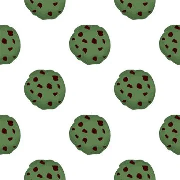 Illustration on theme big set identical biscuit, kit colorful pastry cookie 스톡 일러스트