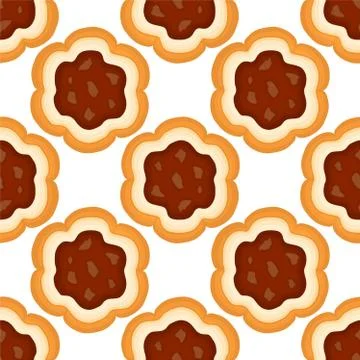 Illustration on theme big set identical biscuit, kit colorful pastry cookie イラスト素材