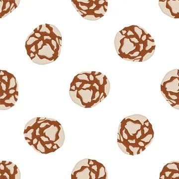 Illustration on theme big set identical biscuit, kit colorful pastry cookie Stock Illustration