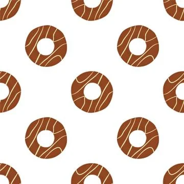 Illustration on theme big set identical biscuit, kit colorful pastry cookie Stock Illustration