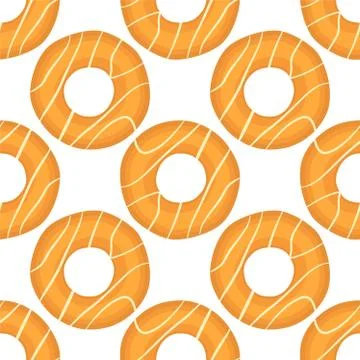 Illustration on theme big set identical biscuit, kit colorful pastry cookie Stock Illustration