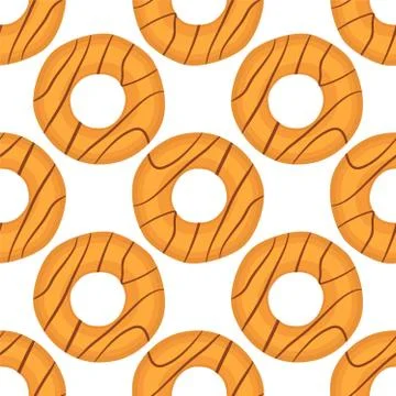 Illustration on theme big set identical biscuit, kit colorful pastry cookie Illustrazione stock