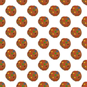 Illustration on theme big set identical biscuit, kit colorful pastry cookie Illustrazione stock