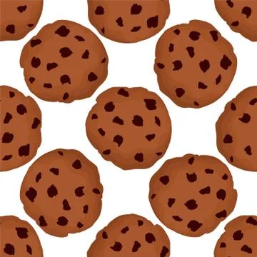 Illustration on theme big set identical biscuit, kit colorful pastry cookie 스톡 일러스트
