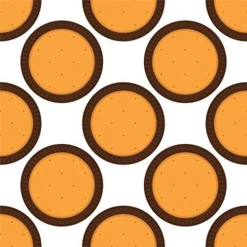 Illustration on theme big set identical biscuit, kit colorful pastry cookie イラスト素材