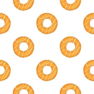 Illustration on theme big set identical biscuit, kit colorful pastry cookie Illustrazione stock