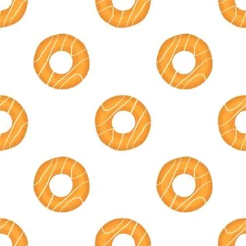 Illustration on theme big set identical biscuit, kit colorful pastry cookie Illustrazione stock