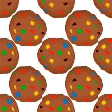 Illustration on theme big set identical biscuit, kit colorful pastry cookie イラスト素材