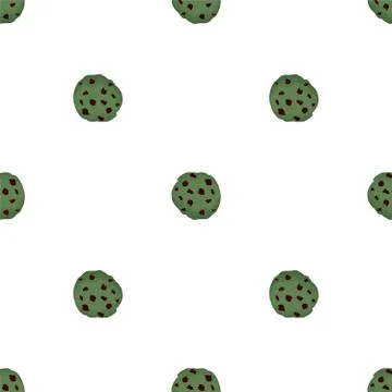 Illustration on theme big set identical biscuit, kit colorful pastry cookie Stockillustratie