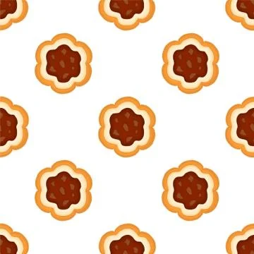 Illustration on theme big set identical biscuit, kit colorful pastry cookie イラスト素材