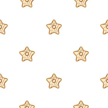 Illustration on theme big set identical biscuit, kit colorful pastry cookie 库存插图