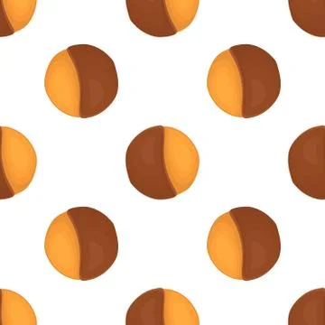 Illustration on theme big set identical biscuit, kit colorful pastry cookie Stock Illustration