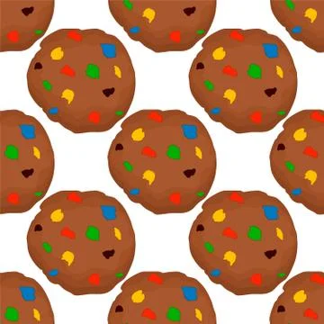 Illustration on theme big set identical biscuit, kit colorful pastry cookie イラスト素材