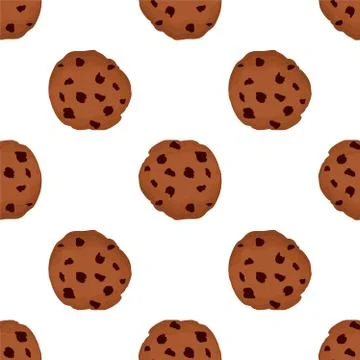 Illustration on theme big set identical biscuit, kit colorful pastry cookie Stock Illustration