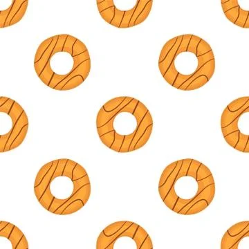 Illustration on theme big set identical biscuit, kit colorful pastry cookie Illustrazione stock