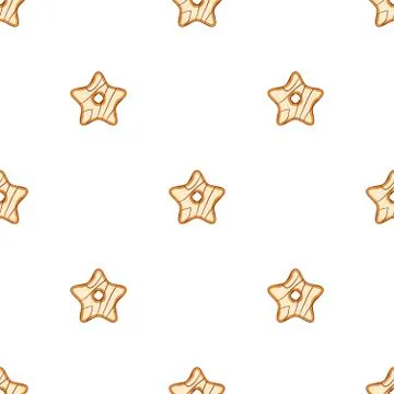 Illustration on theme big set identical biscuit, kit colorful pastry cookie Stock Illustration