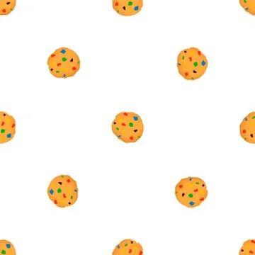 Illustration on theme big set identical biscuit, kit colorful pastry cookie 스톡 일러스트