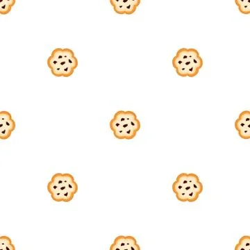 Illustration on theme big set identical biscuit, kit colorful pastry cookie Stock Illustration