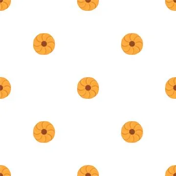 Illustration on theme big set identical biscuit, kit colorful pastry cookie Stockillustratie