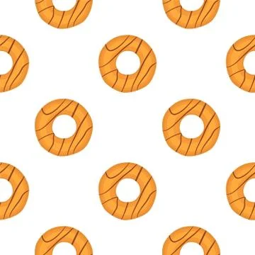 Illustration on theme big set identical biscuit, kit colorful pastry cookie Illustrazione stock