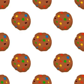 Illustration on theme big set identical biscuit, kit colorful pastry cookie イラスト素材