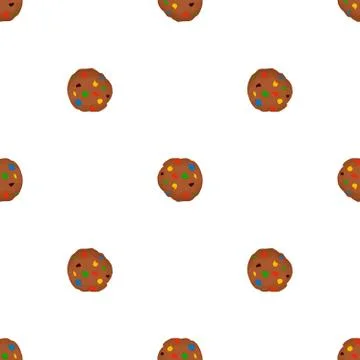 Illustration on theme big set identical biscuit, kit colorful pastry cookie Illustrazione stock