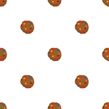 Illustration on theme big set identical biscuit, kit colorful pastry cookie Illustrazione stock