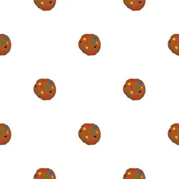 Illustration on theme big set identical biscuit, kit colorful pastry cookie Stockillustratie